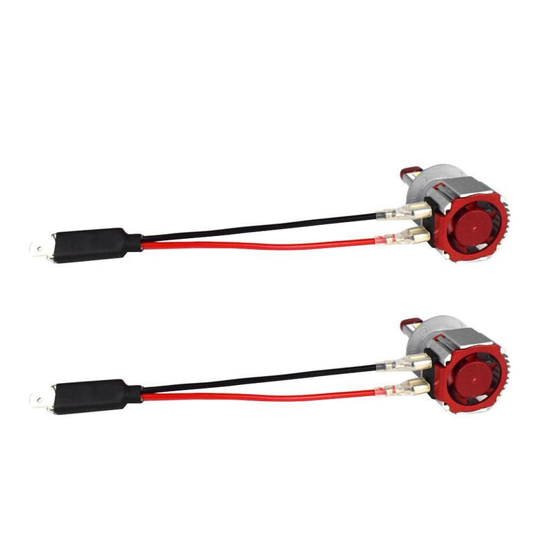 2x H1 LED Headlight Wiring Harness Male Plug Single Diode Converter Wire Cables