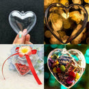 5Pcs Heart Shaped Plastic Ball Clear Fillable Wedding Christmas M6V6
