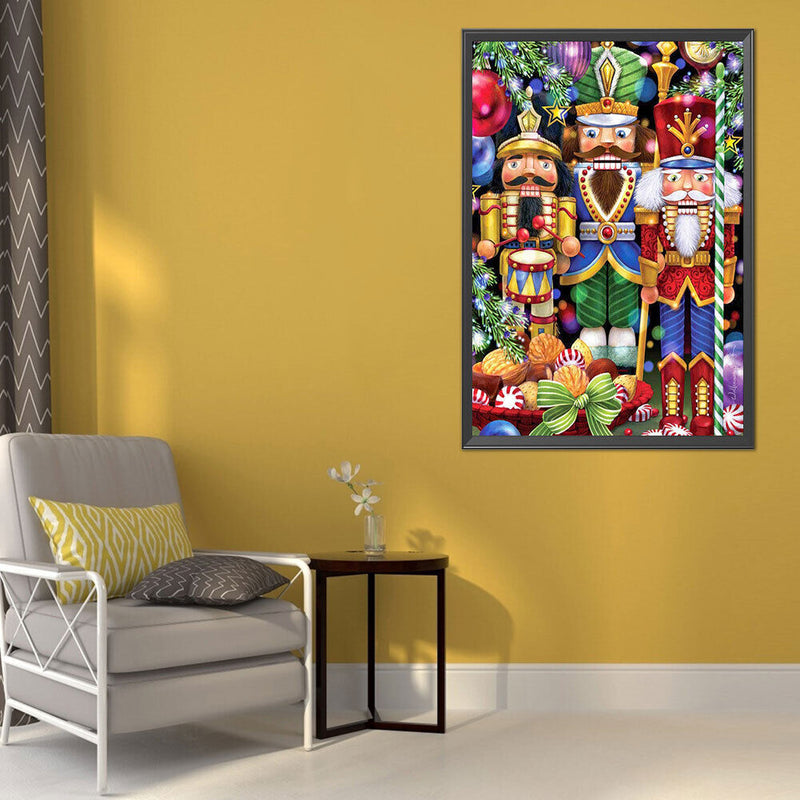 DIY Craft Nutcracker Oil Paint By Numbers Kits Canvas Picture Wall Art Cartoon