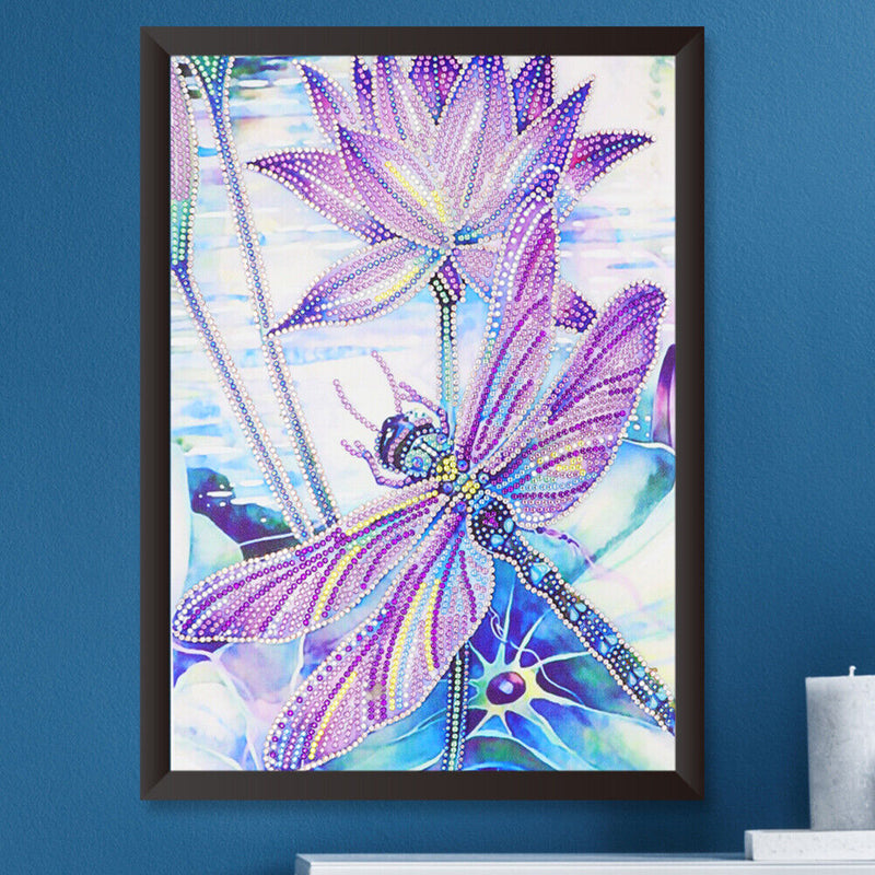 5D DIY Special Shaped Diamond Painting Dragonfly Cross Stitch Mosaic Kits Newly