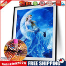 5D DIY Round Drill Diamond Painting Moon Goddess Cross Stitch Embroidery(A