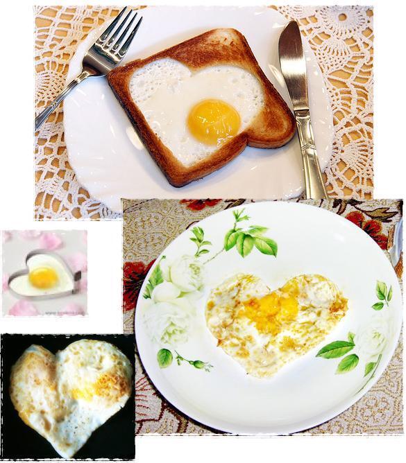Cook Fried Egg Mold Pancake Stainless Steel Mould Kitchen Heart Shaped