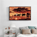 DIY-5D Diamond Painting Animal Worlds Cross Stitch Kits Embroidery Round Diamonds W
