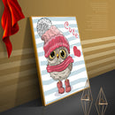5D Full Round Diamond Painting Cartoon Owl Rhinestone Mosaic Home Wall Art Cr