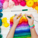 Crochet Needles 9 Piece ABS Knitting Crochet Needles Double Color Plastic Handle