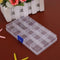 Plastic 15 Slots Tray Adjustable Jewelry Necklace Clear Storage Box