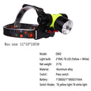 Headlamp XML T6 Dual Light Source Diving Headlight Strong Light Head Lamp