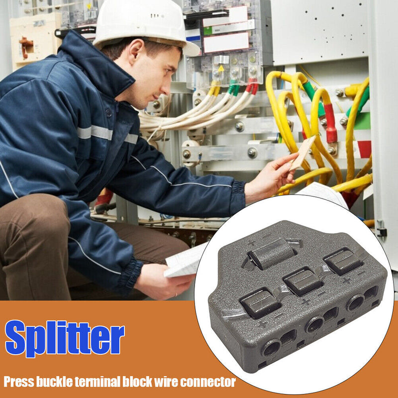 LED Lighting Cable Splitter Push-in Terminal Block Wire Connector Distributio