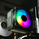 CR1200E 2 Heat Pipes CPU Cooling Fan RGB 3 Pin Heatsink Cooler Radiator Newly