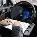 Car Steering Wheel Desk Tray ABS Plastic Laptop Tablet Eating Desk (Black) Newly