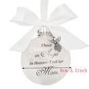 Christmas Tree Family Pendant Hanging Ornaments Memorial Ornament Feather Ball