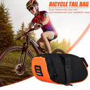 Reflective Bike Saddle Bag Bicycle Tail Rear Seat Cycling Pouch (Orange) Newly