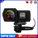 USB Motorcycle Charger Dual Ports Power Supply Adapter for Mobile Phone (A)