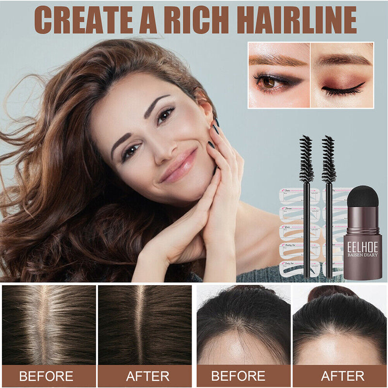 One Step Brow Hairline Contour Shaping Stamp Powder Makeup Brushes Waterpro