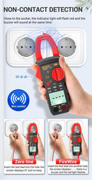 NCV 4000 Counts Voltage Tester Digital Clamp Meter Ammeter Smart Multimeter