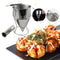 with Stand Pancake Batter Dispenser Stainless Steel Funnel Multi-caliber