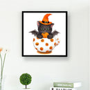 5D DIY Diamond Painting Pumpkin Cup Cat Cross Stitch Embroidery Mosaic Kits