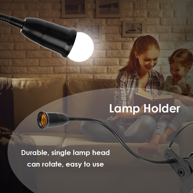 E27 Lamp Holder for LED Clip Table Lamp 1.7m Wire US Plug Home Hotel Supply