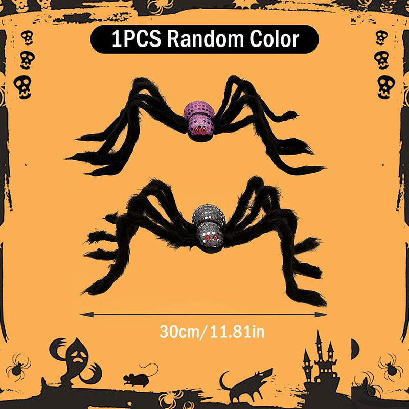 11.8in Spider Haunted House Prop Indoor Outdoor Giant Scary Party Halloween&