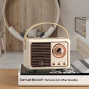 Retro Bluetooth-compatible Speaker Classical Subwoofer Music Player (White)