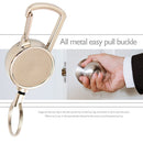 Burglar Anti-lost Metal Telescopic Keychain Retractable Elastic Nylon Rope Newly