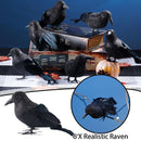 Artificial Crow Black Bird Raven Halloween Decor Prop Haunted Spooky Realistic`