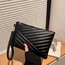 Retro PU Leather Party Clutch Purse Women Pure Color Zipper Travel Wallets Bag