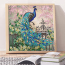 DIY Peacock Part Drill Diamond Painting Kit Handmade Rhinestone Beaded Picture