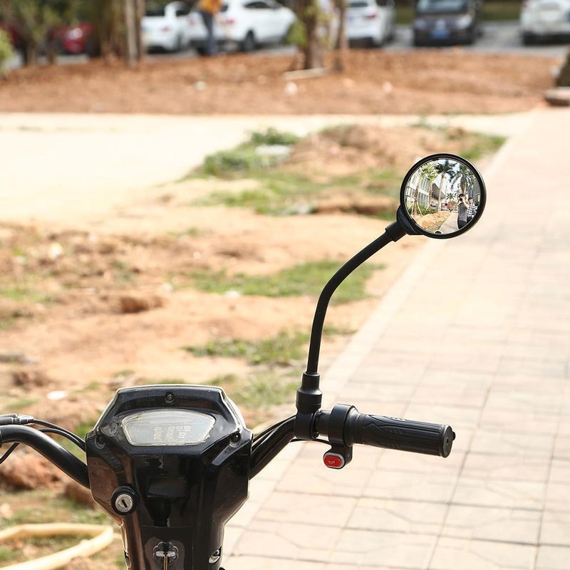 Bicycle Rear View Mirror MTB Road Bike Handlebar Rearview Convex Mirror Black