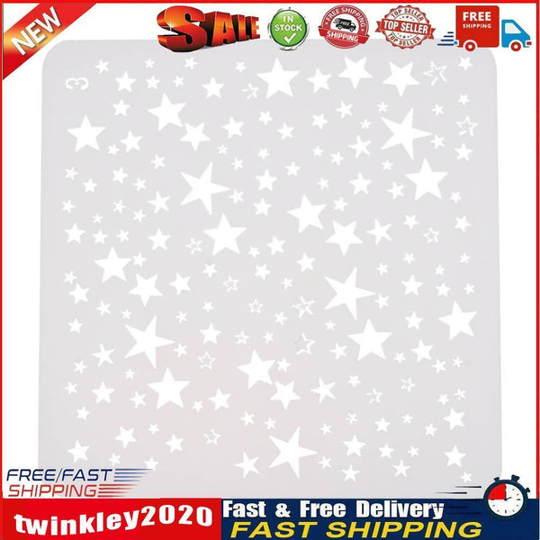Star Theme Hollow Lace Ruler Embossing Template DIY Photo Album Draw Tool Newly