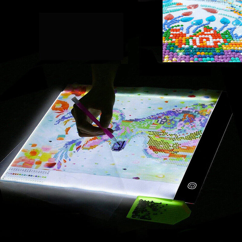 Diamond Painting A4 LED Light Pad LED Drawing Board Copy Board Tools (Pink)