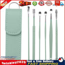 6pcs Ear Wax Picker Kit Health Care Curette Earpick Household Tool (Green) Newly