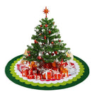 Merry Christmas Carpet Floor Mat 4 Layers Christmas Tree Skirt Outdoor Blanket