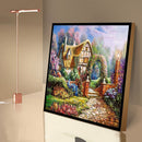 House Round Diamond Painting 5D Rhinestone Craft Mosaic Picture Kit Home De