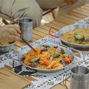 Seafood Frying Pot Stainless Steel Double Ear Fruit Plate Container Cooking Tool