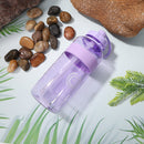Portable Women Summer Gym Water Bottle Straw Large Capacity (Purple 2000ml)