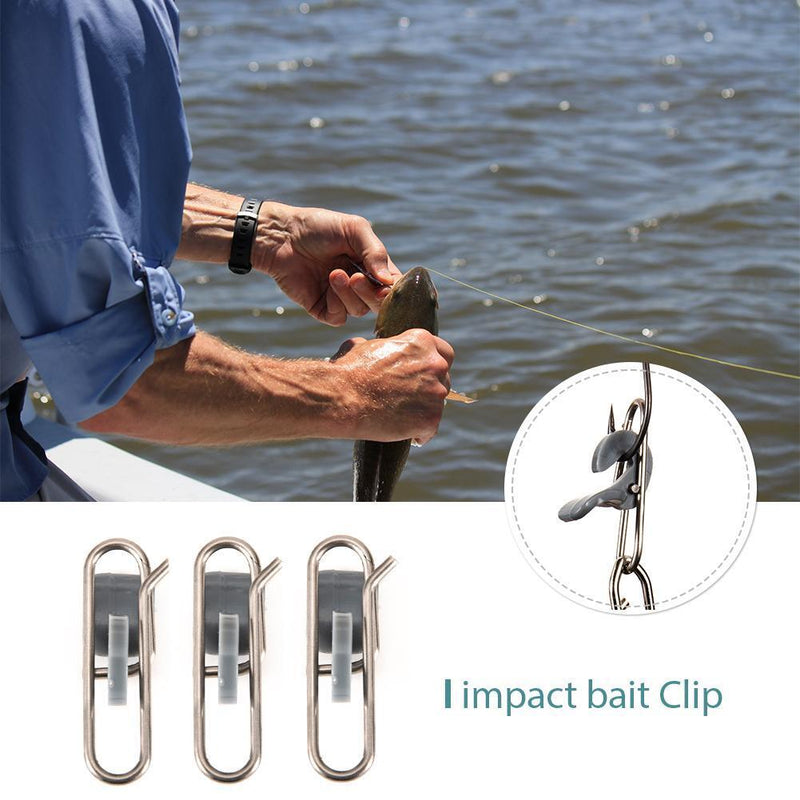10pcs Stainless Steel Impact Bait Clip Fishing Hook Decoupling Accessories Newly
