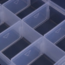 8x Adjustable Clear Storage Box Plastic Jewelry Display Container Office