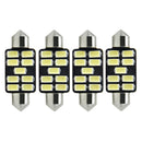 Canbus COB White C5W Car LED Reading Bulbs Festoon Light Dome Lamp For 4Pcs