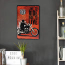 Rust Free UV Protected Metal Motorcycle Sign Bar Wall Home Poster (C) Newly