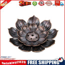 Bronze Lotus Burner Plate Yoga Buddha Nasturtium Line Sandalwood Censer (L)