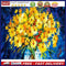 Yellow Flower Oil Paint By Numbers DIY Drawing Picture Kits Hand Painted Deco