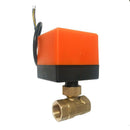 DC24V 3-wire 2-control Brass Thread Motorized Electric Ball Valve (DN25)
