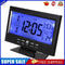 3pcs Electronic LCD Temperature Humidity Clock (Black)
