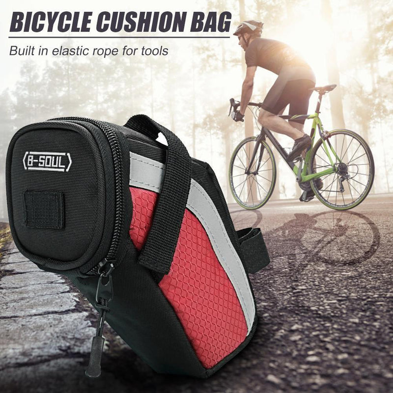 B-SOUL Bicycle Saddle Rear Tool Bags Bike Seatpost Seat Tail Bags (Red) Newly