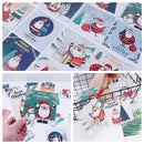 Snowman Merry Christmas Blessing Card Mini Greeting Postcard Message Note Cards