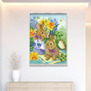 Spring Rabbit 5D DIY Full Round Diamond Painting Mosaic Canvas Cute Picture Gift