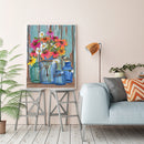 DIY Paint By Number Kit Vase Flower Bird Abstract Acrylic Paint Art Craft Gift