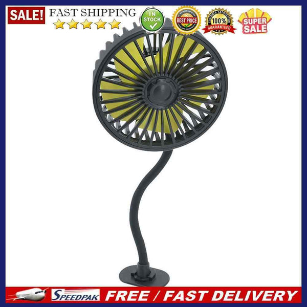 Back Seat Fan 3-speed Wind Adjustment Fan Blades USB Auto Cooling Wind 5 ABS Fan