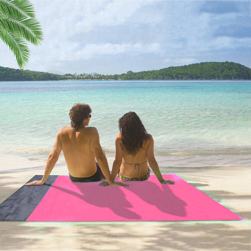 Waterproof Camping Mat Outdoor Beach Blanket Picnic Ground Mats (Pink) Newly